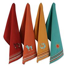 Design Imports Southwest Embellished Kitchen Towel Set of 4