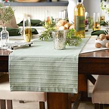 Design Imports Sprig Dobby Stripe Table Runner - 14" x 108"