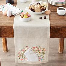 Design Imports Spring Meadow Embroidered Table Runner 14" x 108"