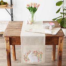 Design Imports Spring Meadow Embroidered Table Runner 14" x 108"