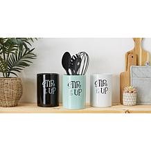 Design Imports Stir it Up Ceramic Utensil Holder