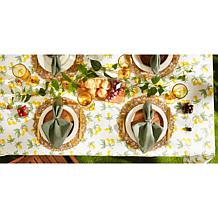 Design Imports Summer Lemons Vinyl Tablecloth - 70" Round