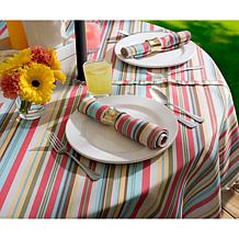 Design Imports Summer Stripe Outdoor Napkin Set of 6