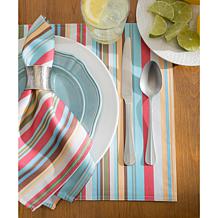 Design Imports Summer Stripe Outdoor Placemat Set of 6