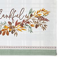 Design Imports Thankful Reversible Embellished Placemat Set of 4