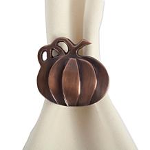Design Imports Thanksgiving Pumpkin Napkin Rings Set of 6