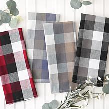 Design Imports Tri-Color Check Kitchen Towels 3-Pack