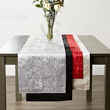 Design Imports Velvet Table Runner 14" x 72"