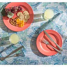 Design Imports Watercolor Paisley Outdoor Tablecloth - 60" x 120"