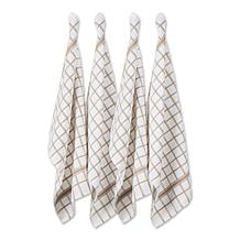 Design Imports Windowpane Terry Kitchen Towel 4-Pack