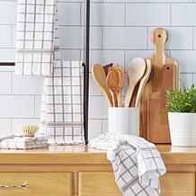 Design Imports Windowpane Terry Kitchen Towel 4-Pack
