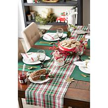 Design Imports Yuletide Plaid Table Runner - 14" x 108"