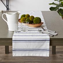 Design Imports Zig Dobby Stripe Table Runner - 14" x 72"