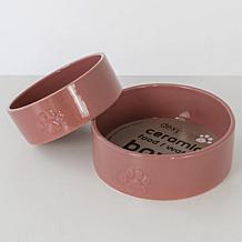 DexyPaws Blush Pink Ceramic Dog Bowl 26oz