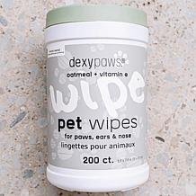 DexyPaws Oatmeal & Vitamin E Cleansing Wipes 200ct Canister