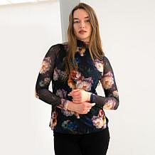 DG2 by Diane Gilman 2-pack Print/Solid Mesh Top