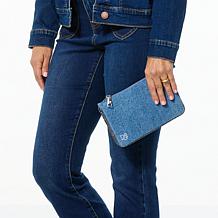 DG2 by Diane Gilman 30th Anniversary Denim Clutch w/Detachable Strap 