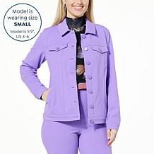 DG2 by Diane Gilman 4-Way All Day Stretch Knit Twill Jacket