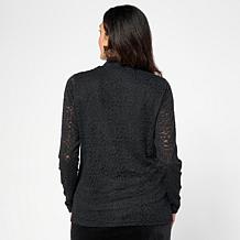 DG2 by Diane Gilman Brushed Lace Mockneck Top