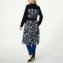 DG2 by Diane Gilman Butter Twill Printed Back Trench Coat