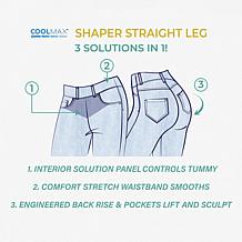 DG2 by Diane Gilman Coolmax® Shaper Stretch Denim Straight Leg Jean