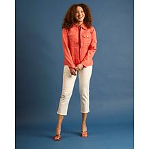 DG2 by Diane Gilman Coolmax® Stretch Denim Jacket with Sleeve Pocket