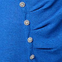 DG2 by Diane Gilman Crystal Button Detail Top