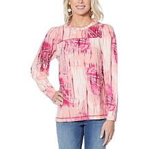 DG2 by Diane Gilman "DG Downtime" French Terry Puff-Sleeve Sweatshirt