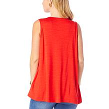 DG2 by Diane Gilman "DG Downtime" Space-Dyed Jersey Swing Tank