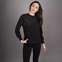 DG2 by Diane Gilman Embellished Crewneck Sweatshirt