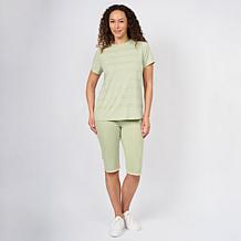 DG2 by Diane Gilman Everyday Jersey Crewneck Embellished Tee