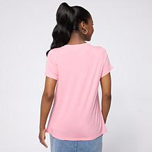 DG2 by Diane Gilman Everyday Jersey Crewneck Embellished Tee