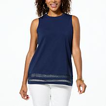 DG2 by Diane Gilman From the Vault Crochet Insert Knit Tank