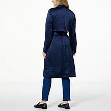 DG2 by Diane Gilman Just Like Silk Duster Trench Coat