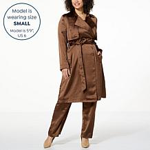 DG2 by Diane Gilman Just Like Silk Duster Trench Coat