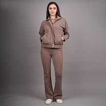 DG2 by Diane Gilman Knit Flex Zip-Front Seamed Jacket