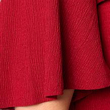 DG2 by
Diane Gilman Knit Plisse Puff Sleeve V-neck Top