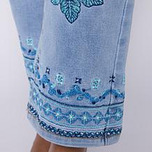 DG2 by Diane Gilman Legacy Stretch Denim Embroidered Ankle Jean