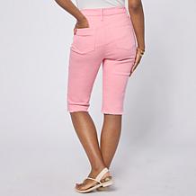 DG2 by Diane Gilman Legacy Stretch Denim Fray Hem Bermuda Short