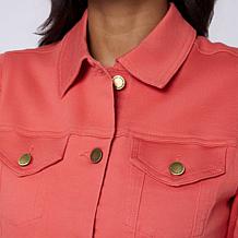 DG2 by Diane Gilman Legacy Stretch Denim Puff Sleeve Jacket
