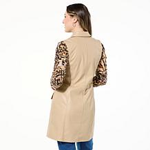 DG2 by Diane Gilman Long Faux Leather Vest
