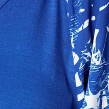 DG2 by
Diane Gilman Mixed Media Puff Sleeve V-neck Top