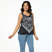 DG2 by Diane Gilman Mixed-Media Easy Tank - Basic | HSN