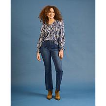 DG2 by Diane Gilman New Classic Denim Bootcut Jean with Pocket Detail