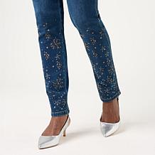 DG2 by Diane Gilman New Classic Stretch Celestial Embellished Skinn...