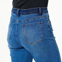 DG2 by Diane Gilman New Classic Stretch Denim 2-Tone Straight Leg Jean