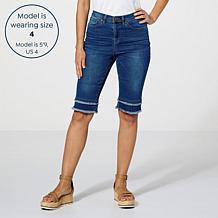 DG2 by Diane Gilman New Classic Stretch Denim Bermuda Short