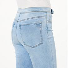 DG2 by Diane Gilman New Classic Stretch Denim Tab Waistband Flare Jean