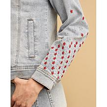 DG2 by Diane Gilman New Classic Stretch Embellished Americana Jacket