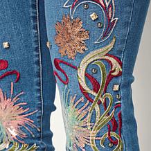 DG2 by Diane Gilman New Classic Stretch Embellished Skinny Jean
